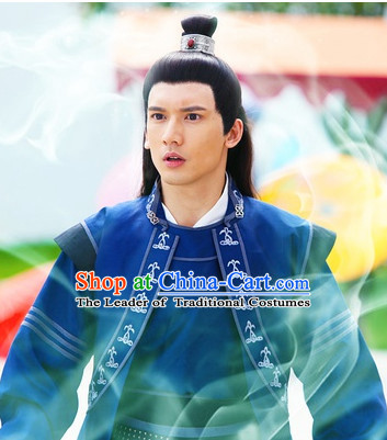 Ancient Chinese Black Long Wig for Men
