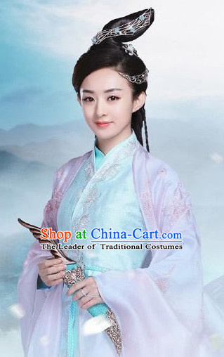 Ancient Chinese Fairy Clothing and Hair Jewelry Complete Set for Women