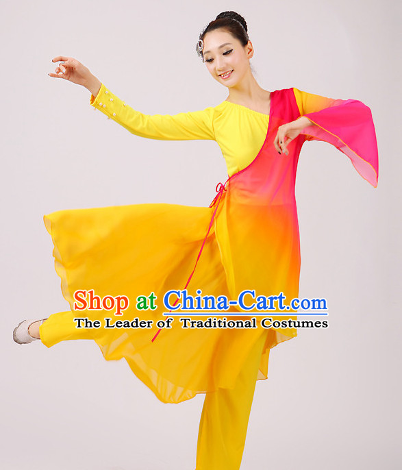 Chinese Traditional Stage Folk Dance Dancewear Costumes Dancer Costumes Dance Costumes Clothes and Headdress