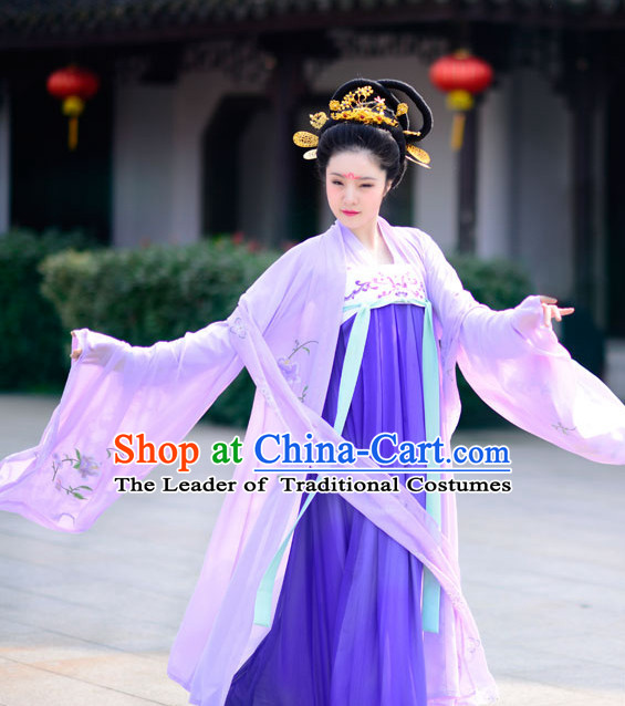 Top Chinese Tang Dynasty Princess Hanfu Clothing Chinese Hanfu Costume Hanfu Dress Ancient Chinese Costumes and Hat Complete Set for Women Girls Children