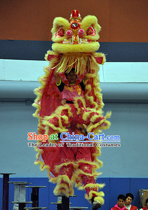 Supreme 100_ Natural Wool Chinese Southern Lion Dance Equipments Complete Set