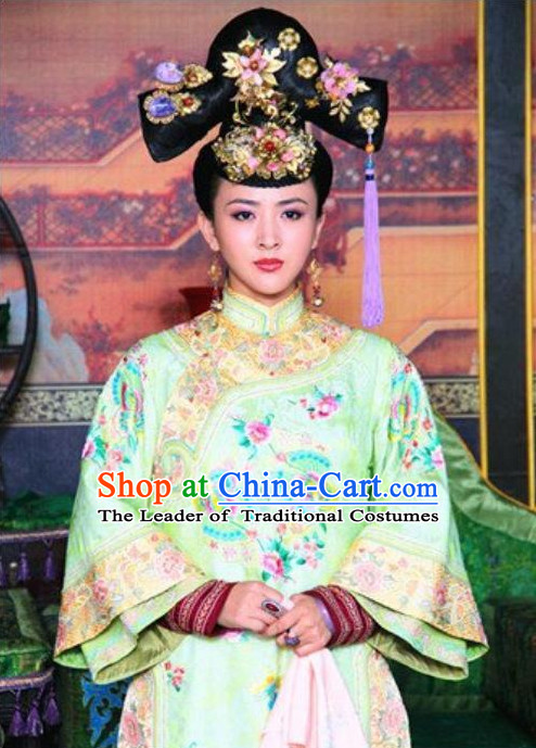 Ancient Chinese Princess Black Wigs and Hair Accessories for Women