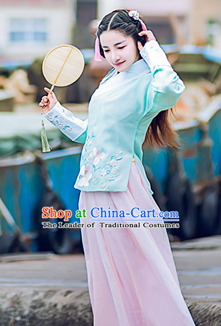 Traditional Chinese Ming Dynasty Dress Chinese Hanfu Clothing Cloth China Attire Oriental Dresses Complete Set for Women