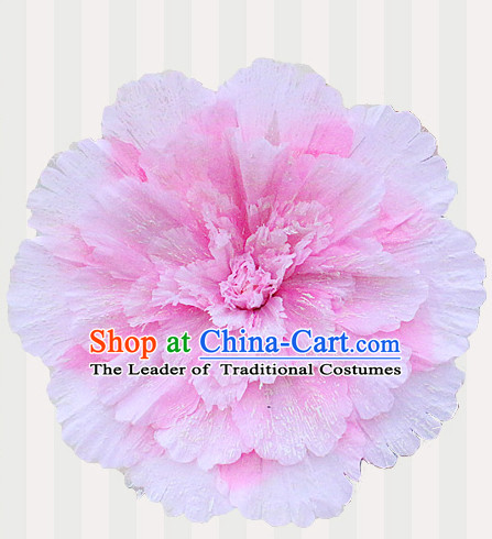 Pink Traditional Dance Props Flower Umbrella Dancing Prop Decorations for Men Women Adults