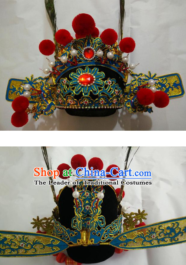 Traditional Chinese Opera Bridegroom Bridal Hat for Men