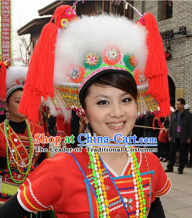 Chinese Gaoshan Folk Ethnic Hat for Women