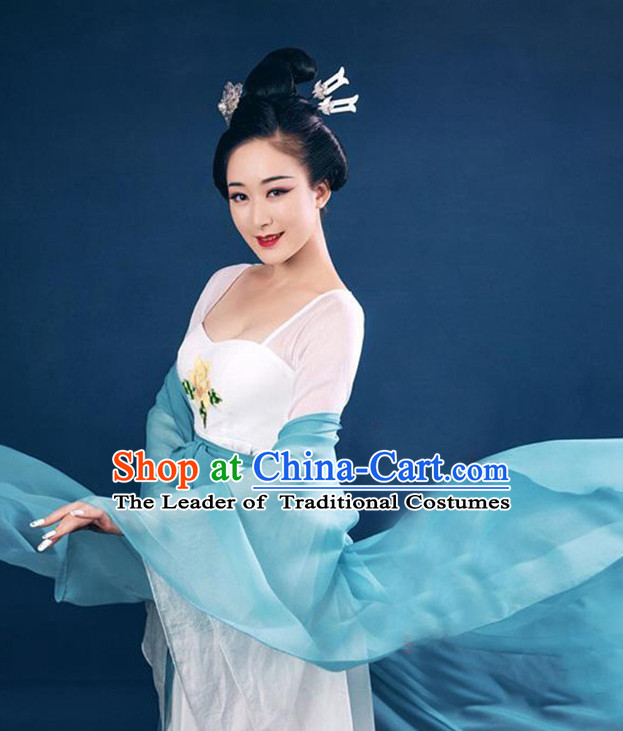 Chinese Ancient Women's Clothing _ Apparel Chinese Traditional Dress Theater and Reenactment Costumes and Headwear Complete Set