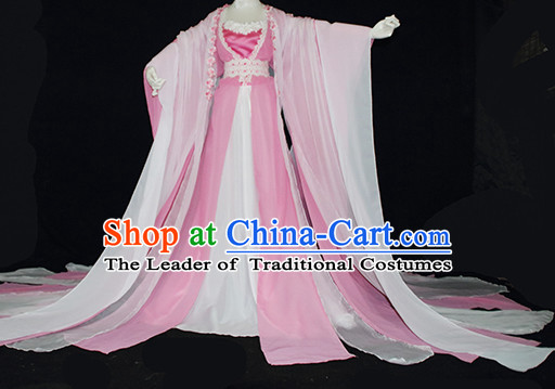 Top Pink Chinese Imperial Royal Princess Traditional Wear Queen Dresses Fairy Cosplay Costumes Ideas Asian Cosplay Supplies Complete Set