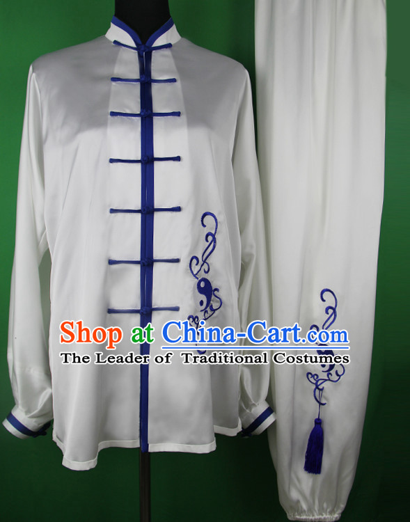 White Chinese Kung Fu Tai Chi Wushu Shaolin Uniform Wudang Uniforms Wu Shu Nanquan Kungfu Changquan Costume Uniform Martial Arts Tai Chi Taiji Uniforms