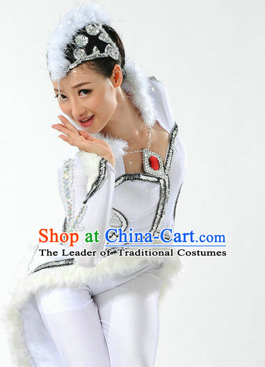 Chinese Women Dance Dress China Fan Dance Costume Ribbon Dance Costumes Folk Dance Suit