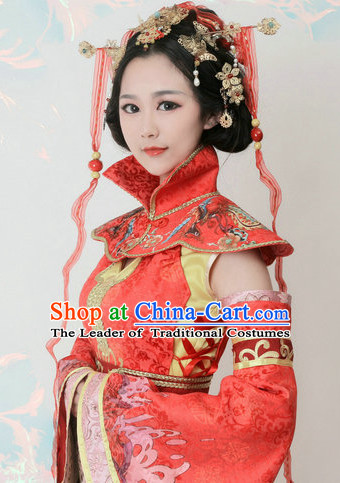red hanfu dress gown Chinese costumes armor sleeves cloak ancient costume armor sash blouses cheong sam men clothing trousers