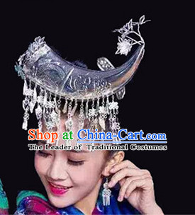 Chinese Miao Silver Headpieces
