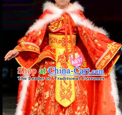 Chinese Stage Ancient Style Costume Dance Costumes Fan Dance Umbrella Ribbon Fans Dance Fan Water Sleeve Costume for Children Girls