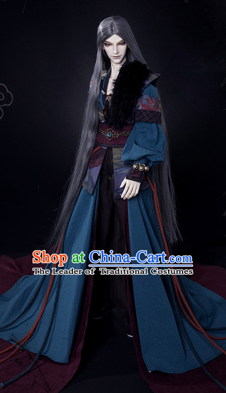 Ancient Chinese Knight Samurai Men Costumes Clothing Traditional Costumes Hanfu Complete Set