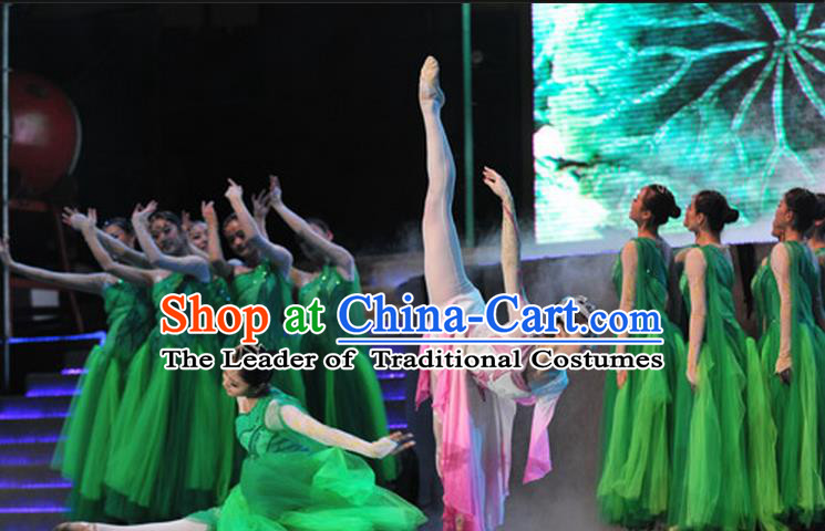 Traditional Chinese Yangge Children Fan Dancing Costume Folk Dance Yangko Costume for Women