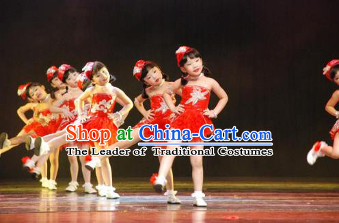 Traditional Chinese Yangge Children Fan Dancing Costume Folk Dance Yangko Costume for Women