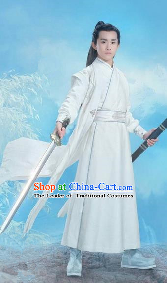 Traditional Chinese Ancient Costumes, Ancient Chinese Cosplay Swordsmen Knight Costume Complete Set for Men