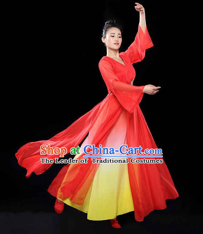 Traditional Chinese Yangge Fan Dancing Costume