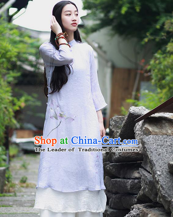 Traditional Chinese Female Costumes, Chinese Acient Clothes, Chinese Cheongsam, Tang Suits Blouse for Women