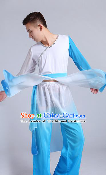 Traditional Chinese Yangge Fan Dancing Costume Modern Dance Dress Clothing and Headwear