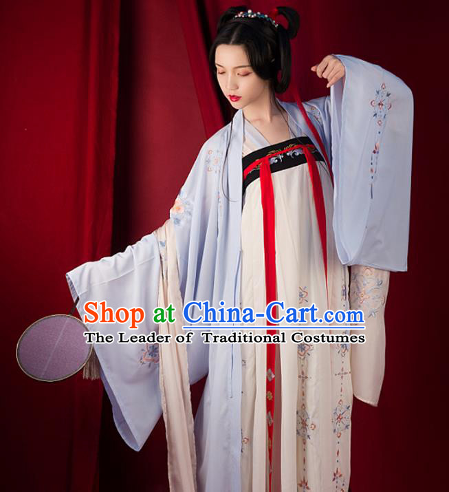 Traditional Chinese Tang Dynasty Palace Lady Hanfu Costume Slip Skirt, Asian China Ancient Princess Dress Clothing for Women