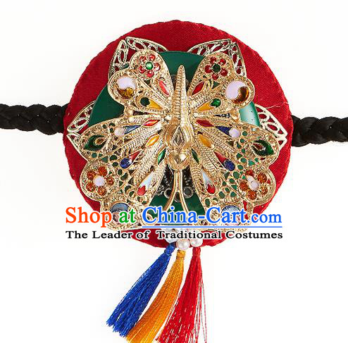 Traditional Korean National Hair Accessories Crystal Hair Clasp Palace Hanbok Fashion Headwear Headband for Women