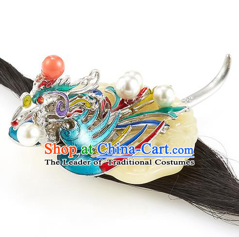 Korean National Wedding Hair Accessories Bride Phoenix Hair Clasp, Korean Hanbok Fashion Headband for Kids