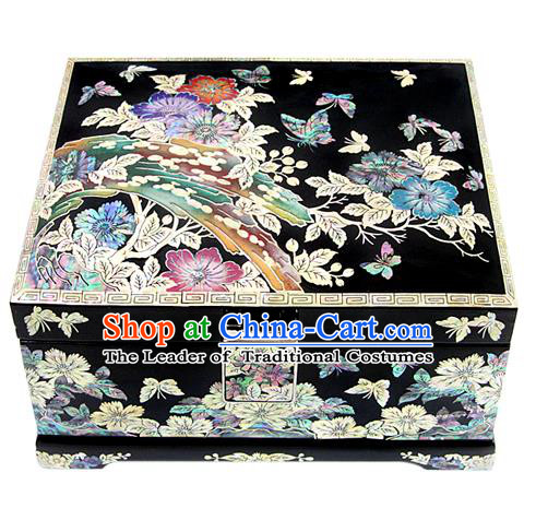 Asian Korean Hanbok Decorations Dressing Case Shell Jewellery Box for Women