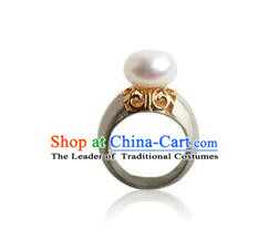 Traditional Korean Accessories Pearl Rings, Asian Korean Fashion Wedding Finger Ring for Women