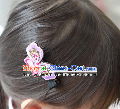 Traditional Korean Hair Accessories Embroidered Hair Stick, Asian Korean Fashion Headwear Wedding Headwear for Kids