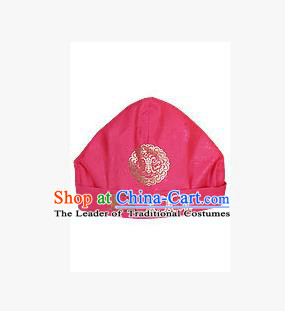 Traditional Korean Hair Accessories Embroidered Pink Hats, Asian Korean Fashion National Boys Headwear for Kids