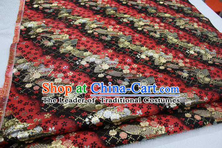 Chinese Traditional Ancient Costume Palace Pattern Cheongsam Black Brocade Tang Suit Fabric Hanfu Material