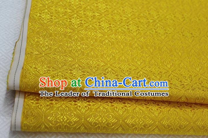 Chinese Traditional Ancient Costume Palace Pattern Cheongsam Golden Brocade Tang Suit Fabric Hanfu Material