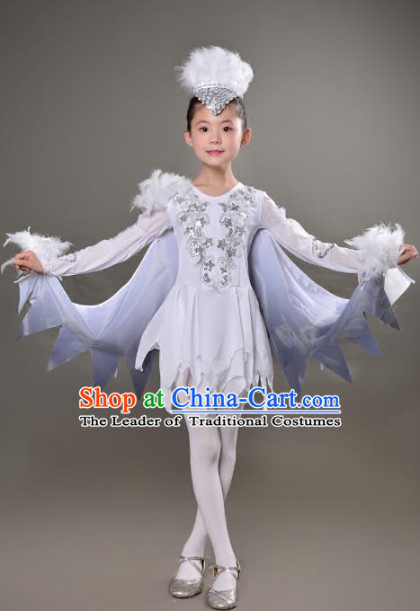 Traditional Chinese Modern Dance Costume, Folk Dance Drum Dance Uniform Yangko Clothing for Kids