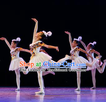 Traditional Chinese Ballet Dance Costume, Chinese Modern Dance Dress Clothing for Kids