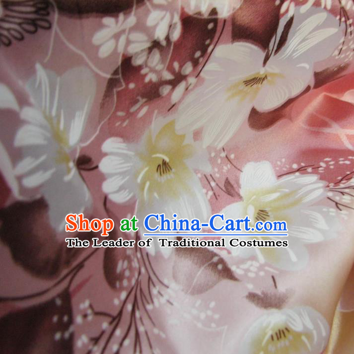Chinese Traditional Royal Court Pattern Pink Brocade Xiuhe Suit Fabric Ancient Costume Tang Suit Cheongsam Hanfu Material
