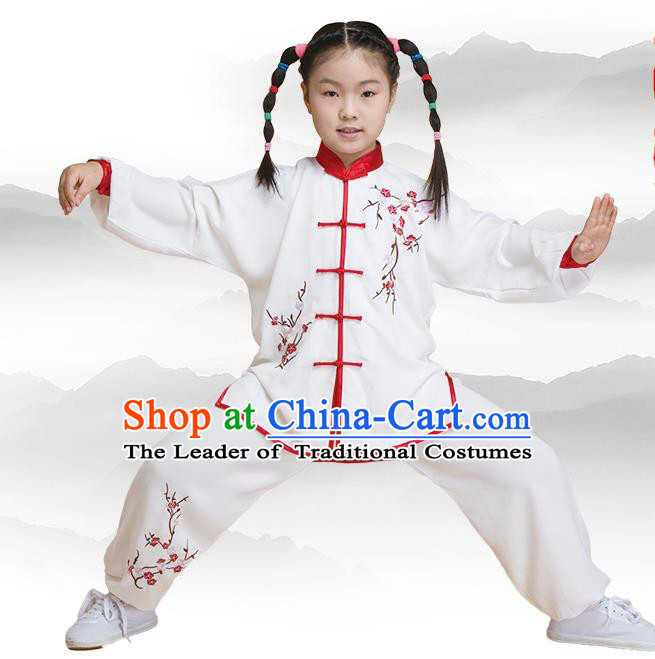 Traditional Chinese Kung Fu Embroidered Costume, China Martial Arts Tai Ji Clothing for Kids