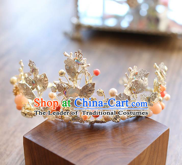 Chinese Traditional Bride Hair Jewelry Accessories Wedding Baroque Retro Opal Hair Clasp for Women