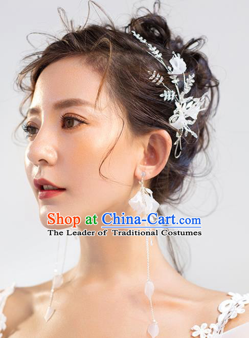Chinese Traditional Bride Hair Jewelry Accessories Wedding Baroque Retro Crystal Hair Clasp for Women