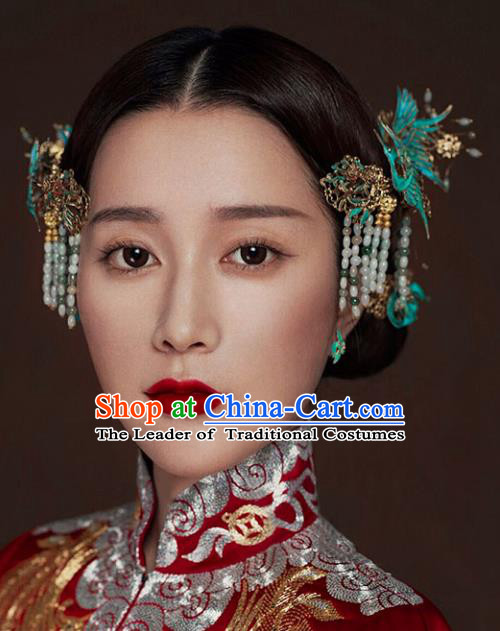 Chinese Hair Jewelry Accessories Xiuhe Suit Hairpins Headwear Headdress Hair Crown for Women