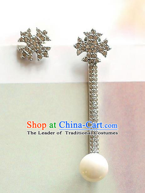 Chinese Traditional Bride Jewelry Accessories Crystal Earrings Wedding Eardrop for Women