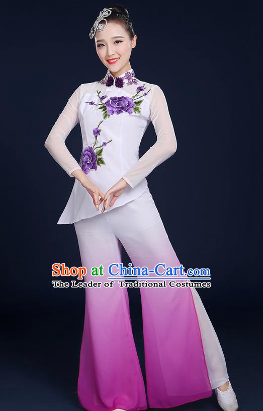 Traditional Chinese Yangge Fan Dancing Costume Classical Dance Modern Dance Dress Clothing