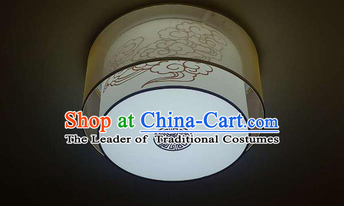 Traditional Chinese Handmade Sheepskin Painting Auspicious Clouds Palace Lantern China Ceiling Palace Lamp
