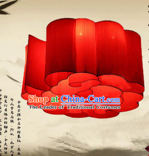 Traditional Chinese Handmade Red Cloth Palace Lantern China Ceiling Palace Lamp