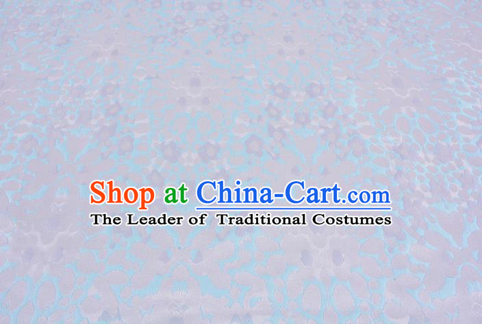 Chinese Traditional Costume Royal Palace Blue Satin Brocade Fabric, Chinese Ancient Clothing Drapery Hanfu Cheongsam Material