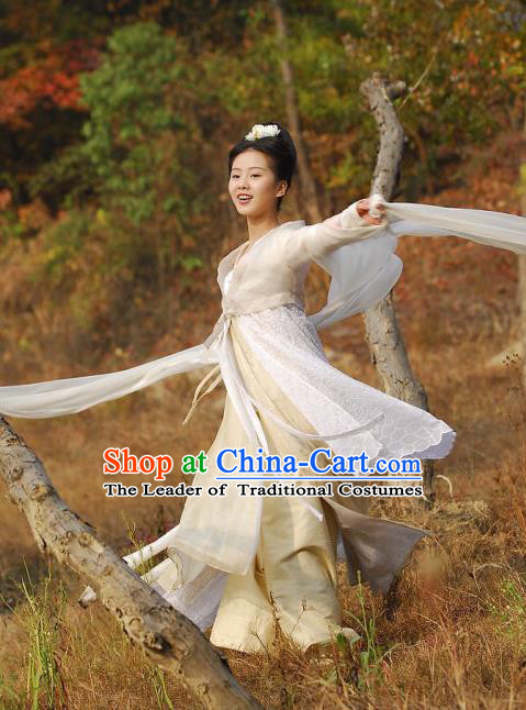 Traditional Ancient Chinese Female Costume, Chinese Tang Dynasty Swordswoman Fairy Dress, Cosplay Chinese Chivalrous Swordsman Clothing for Women
