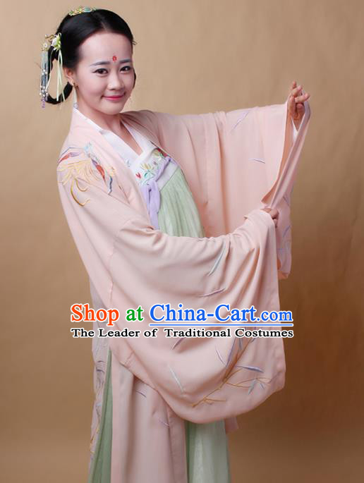 Traditional Ancient Chinese Female Costume Cardigan, Elegant Hanfu Clothing Chinese Ming Dynasty Palace Lady Embroidered Phoenix Wide Sleeve Cappa Clothing for Women
