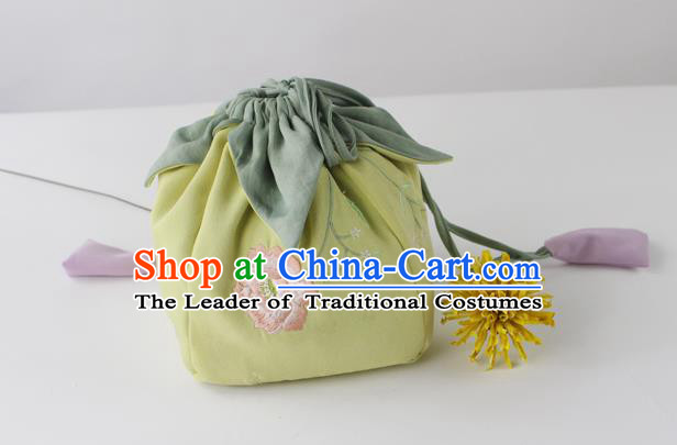 Traditional Ancient Chinese Embroidered Handbags Embroidered Flos Hibisci Bag for Women