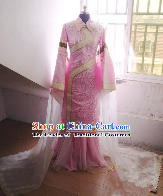 Traditional Ancient Chinese Imperial Consort Costume Cheongsam, Elegant Hanfu Clothing Chinese Qing Dynasty Manchu Imperial Empress Cosplay Fairy Tailing Embroidered Cheongsam for Women