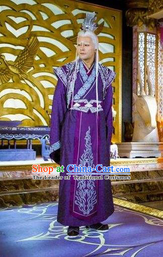 Traditional Chinese Ancient Costumes Ancient Chinese Cosplay Immortal Swordsman Knight Embroidery Costume Complete Set for Men